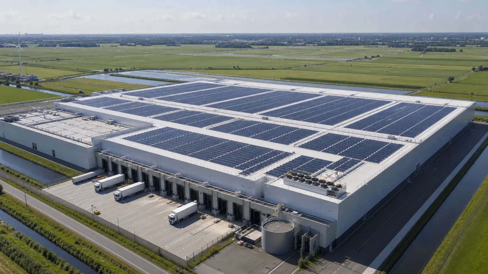 Cold-chain facility solar project reference in Netherlands